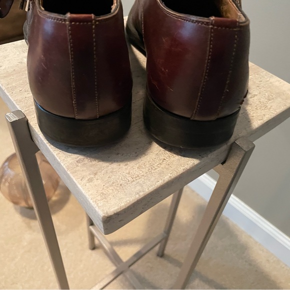 Magnanni Men's Dark Brown/Burgundy Leather Loafers - Picture 6 of 8